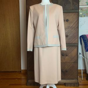 Adolph Schuman for Lilli Ann Pink Gray Suit
